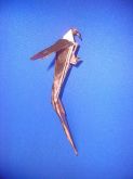 Origami Arara metalizado